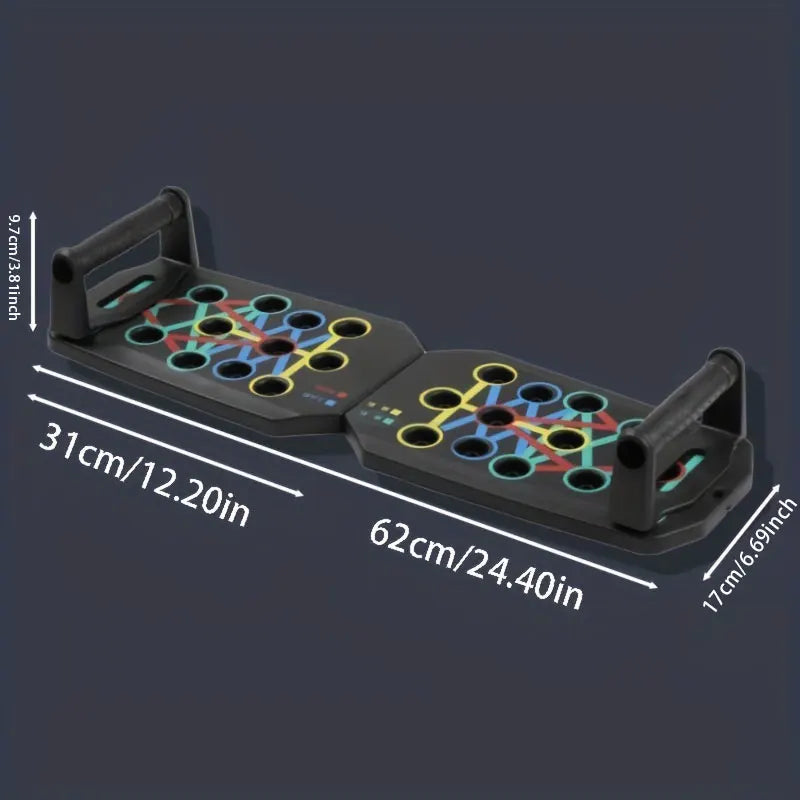 Portable Multifunctional Push-up Board Set With Handles Foldable Fitness Equipment For Chest Abdomen Arms And Back Training